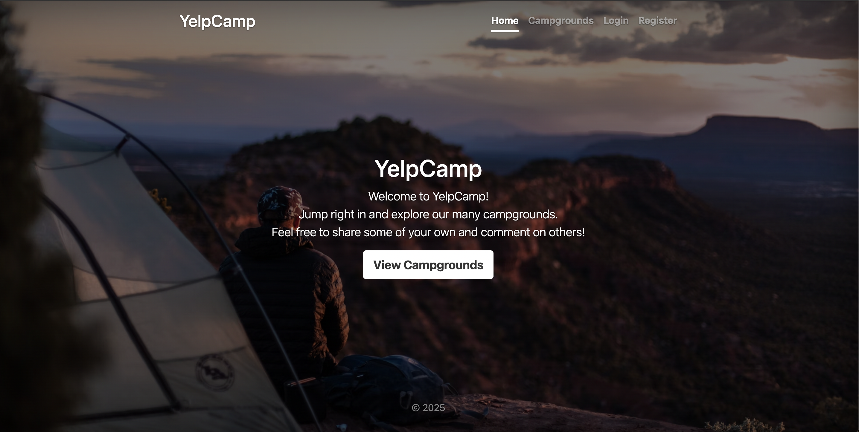 Camping Web Application
